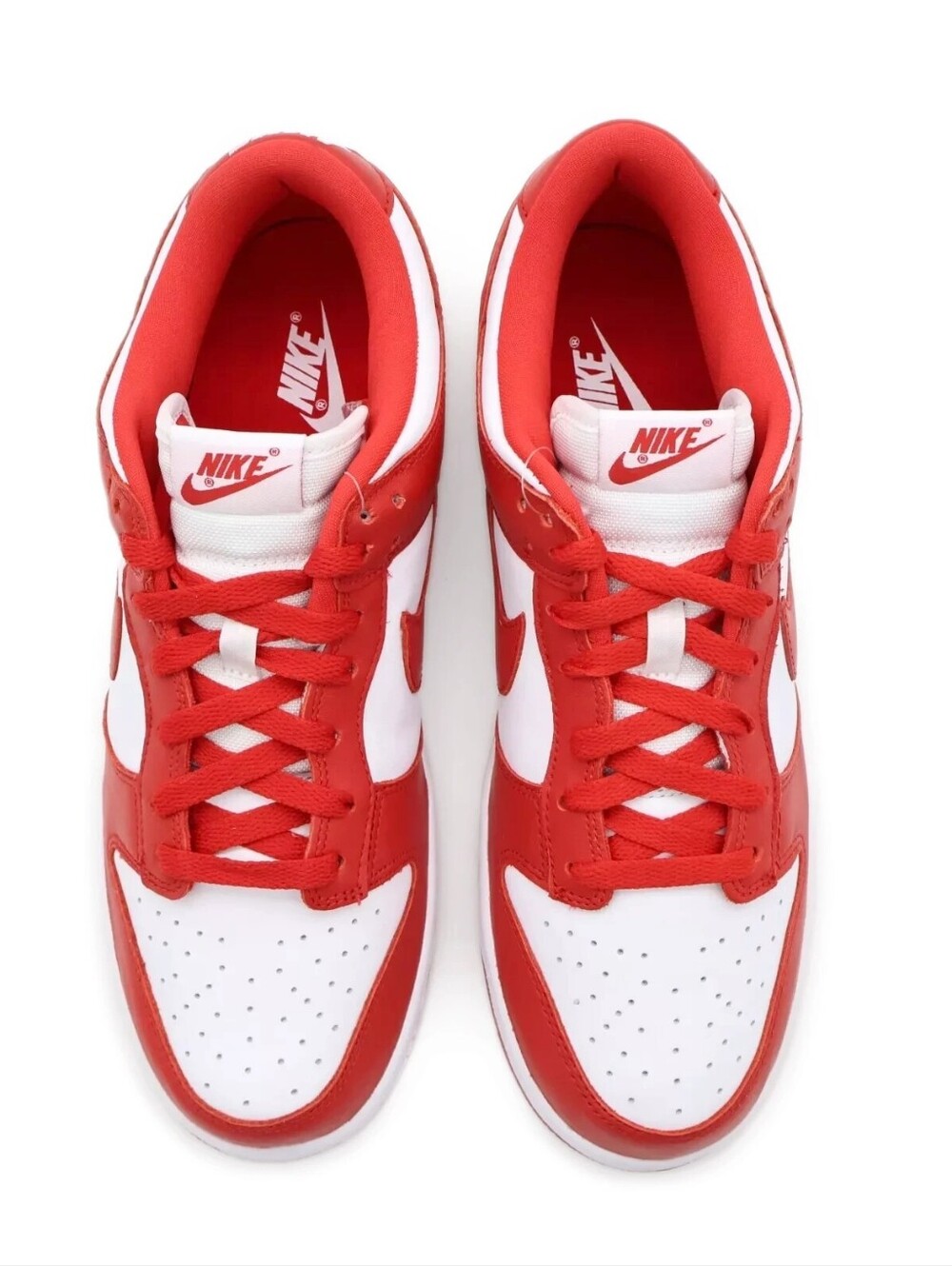 NWOT Nike Dunk Low White University Red St. John's (WM 8.5), (MN Sz. 7) Sneakers